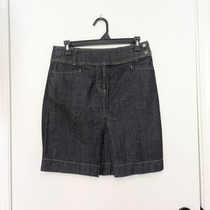 Vintage Y2K NY Jeans Dark Wash Denim Low Rise Midi Skirt